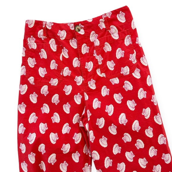Anthropologie | Maeve • The Colette Red Sea Shell Pants - Picture 3 of 15